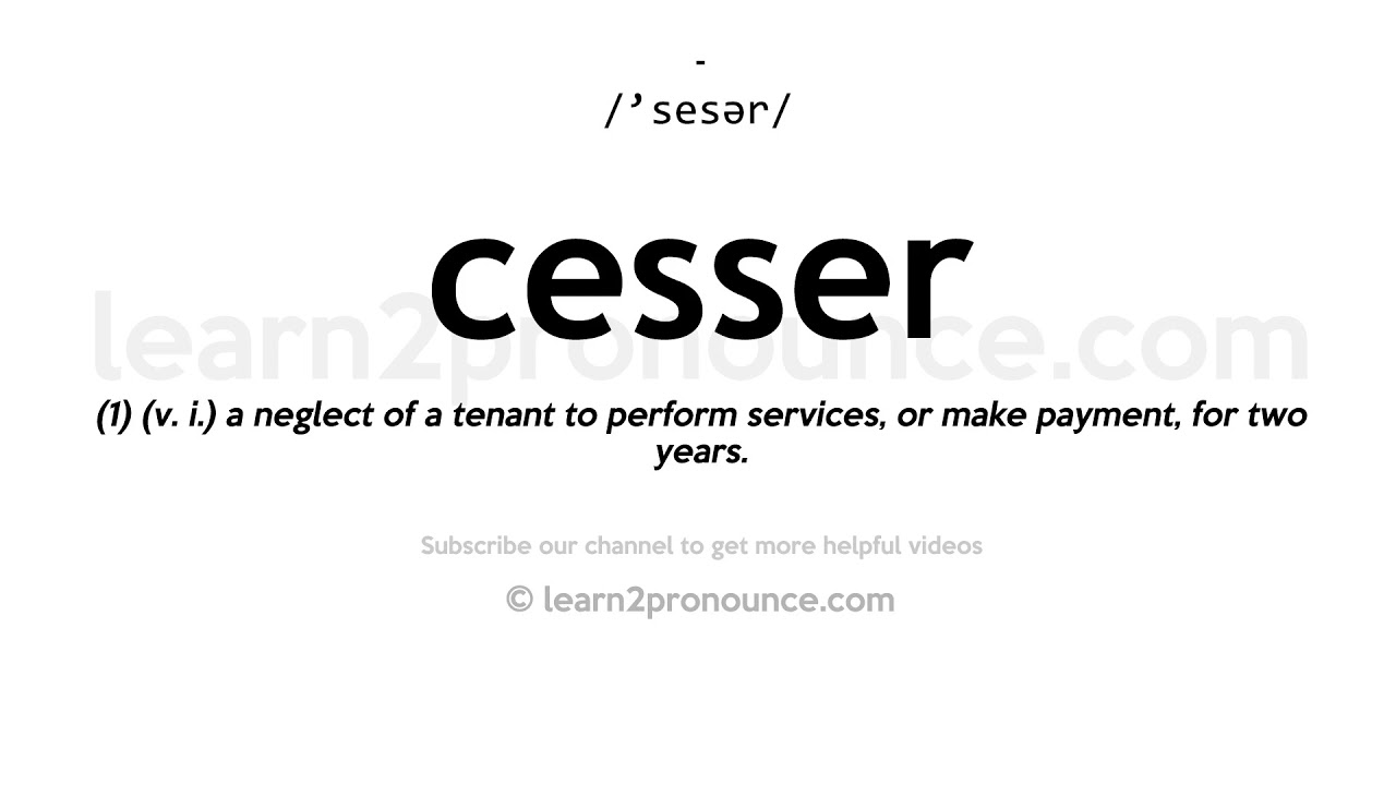 How to pronounce Cesser  English pronunciation 